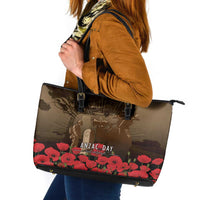 Australia - New Zealand ANZAC Lone Pine Leather Tote Bag The Last Post