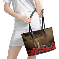 Australia - New Zealand ANZAC Lone Pine Leather Tote Bag The Last Post