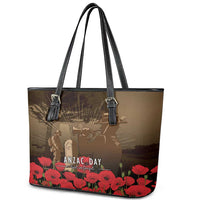 Australia - New Zealand ANZAC Lone Pine Leather Tote Bag The Last Post