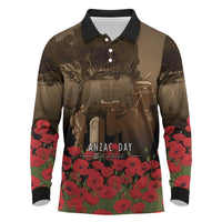 Australia - New Zealand ANZAC Lone Pine Long Sleeve Polo Shirt The Last Post