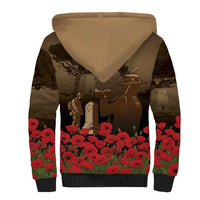Australia - New Zealand ANZAC Lone Pine Sherpa Hoodie The Last Post