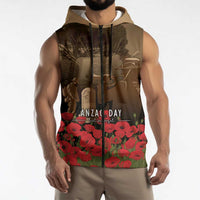 Australia - New Zealand ANZAC Lone Pine Sleeveless Zip Hoodie The Last Post