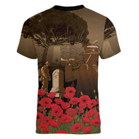 Australia - New Zealand ANZAC Lone Pine Women V-Neck T-Shirt The Last Post