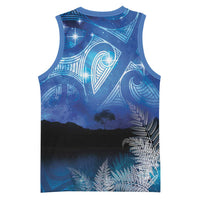 NZ Maori Matariki Scenery Basketball Jersey Galaxy Sky