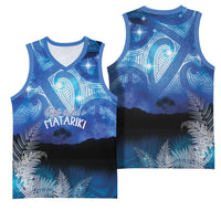 NZ Maori Matariki Scenery Basketball Jersey Galaxy Sky