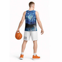 NZ Maori Matariki Scenery Basketball Jersey Galaxy Sky