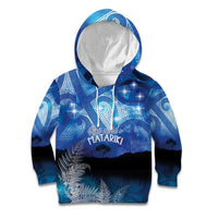 NZ Maori Matariki Scenery Kid Hoodie Galaxy Sky