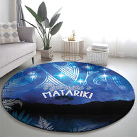 NZ Maori Matariki Scenery Round Carpet Galaxy Sky