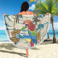 Christmas In July - Hawaii Retro Beach Blanket Lost In Parrot-dise