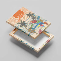 Christmas In July - Hawaii Retro Canvas Wall Art Lost In Parrot-dise