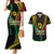 Personalised Vanuatu Couples Matching Mermaid Dress And Hawaiian Shirt 43rd Hapi Indipendens Long LT7 Black - Polynesian Pride