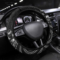 Fiji Rugby Bula Masi Steering Wheel Cover Fish Tail Kaivity Cibi - Black LT7 Universal Fit Black - Polynesian Pride