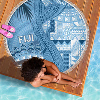 Fiji Rugby Bula Masi Beach Blanket Fish Tail Kaivity Cibi - Turquoise