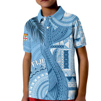 Fiji Rugby Personalised Bula Masi Kid Polo Shirt Fish Tail Kaivity Cibi - Turquoise LT7 Kid Turquoise - Polynesian Pride