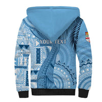 Fiji Rugby Personalised Bula Masi Sherpa Hoodie Fish Tail Kaivity Cibi - Turquoise