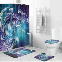 Aloha Hawaii Turtle Bathroom Set Teal Purple Ribbon - Polynesian Pride