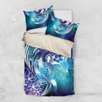 Aloha Hawaii Turtle Bedding Set Teal Purple Ribbon - Polynesian Pride