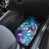 Aloha Hawaii Turtle Car Mats Teal Purple Ribbon - Polynesian Pride