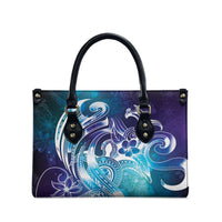 Aloha Hawaii Turtle Leather Bag Teal Purple Ribbon - Polynesian Pride