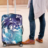 Aloha Hawaii Turtle Luggage Cover Teal Purple Ribbon LT7 Purple Teal - Polynesian Pride