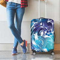 Aloha Hawaii Turtle Luggage Cover Teal Purple Ribbon LT7 - Polynesian Pride