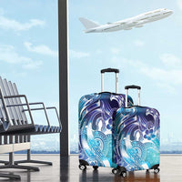 Aloha Hawaii Turtle Luggage Cover Teal Purple Ribbon LT7 - Polynesian Pride