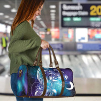 Aloha Hawaii Turtle Travel Bag Teal Purple Ribbon - Polynesian Pride