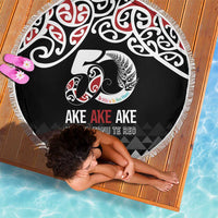 Kia Kaha Te Reo Maori Beach Blanket 50 Years Mo Ake Tonu Te Reo - Polynesian Pride