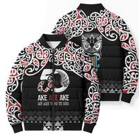 Kia Kaha Te Reo Maori Bomber Puffer Jacket 50 Years Mo Ake Tonu Te Reo - Polynesian Pride