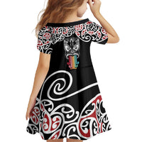 Kia Kaha Te Reo Maori Family Matching Off Shoulder Maxi Dress and Hawaiian Shirt 50 Years Mo Ake Tonu Te Reo - Polynesian Pride