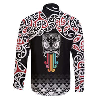 Kia Kaha Te Reo Maori Family Matching Off Shoulder Maxi Dress and Hawaiian Shirt 50 Years Mo Ake Tonu Te Reo - Polynesian Pride