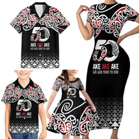 Kia Kaha Te Reo Maori Family Matching Short Sleeve Bodycon Dress and Hawaiian Shirt 50 Years Mo Ake Tonu Te Reo - Polynesian Pride