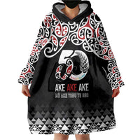 Kia Kaha Te Reo Maori Wearable Blanket Hoodie 50 Years Mo Ake Tonu Te Reo - Polynesian Pride