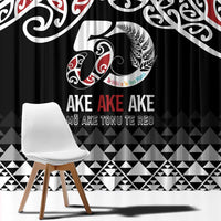 Kia Kaha Te Reo Maori Window Curtain 50 Years Mo Ake Tonu Te Reo - Polynesian Pride