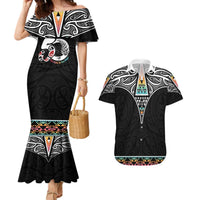 50 Years Kia Kaha Te Reo Maori Couples Matching Mermaid Dress and Hawaiian Shirt Ake Ake Ake! - Polynesian Pride