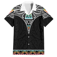 50 Years Kia Kaha Te Reo Maori Family Matching Off The Shoulder Long Sleeve Dress and Hawaiian Shirt Ake Ake Ake! - Polynesian Pride