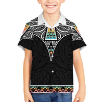 50 Years Kia Kaha Te Reo Maori Family Matching Short Sleeve Bodycon Dress and Hawaiian Shirt Ake Ake Ake! - Polynesian Pride