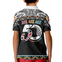 50 Years Kia Kaha Te Reo Maori Kid Polo Shirt Ake Ake Ake! - Polynesian Pride