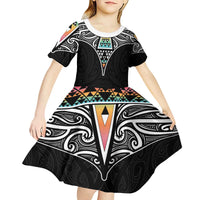 50 Years Kia Kaha Te Reo Maori Kid Short Sleeve Dress Ake Ake Ake! - Polynesian Pride