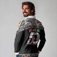 50 Years Kia Kaha Te Reo Maori Long Sleeve Polo Shirt Ake Ake Ake! - Polynesian Pride