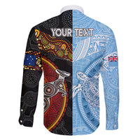 personalised-fiji-and-australia-family-matching-off-shoulder-short-dress-and-hawaiian-shirt-masi-patterns-mix-aboriginal-art