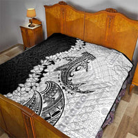 Polynesian Plumeria Lei Quilt with Hammerhead Shark