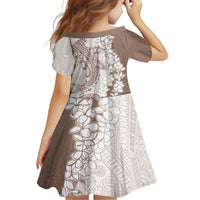 Polynesian Beige Plumeria Lei Family Matching Tank Maxi Dress and Hawaiian Shirt with Hammerhead Shark LT7 - Polynesian Pride