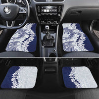 Polynesian Navy Blue Plumeria Lei Car Mats with Hammerhead Shark LT7 Set 4pcs Navy Blue - Polynesian Pride