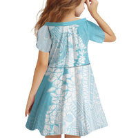 Polynesian Turquoise Plumeria Lei Family Matching Tank Maxi Dress and Hawaiian Shirt with Hammerhead Shark LT7 - Polynesian Pride