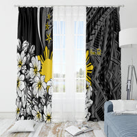 Philippines Sampaguita Personalised Window Curtain Women's Day LT7 - Polynesian Pride