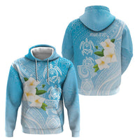 Personalized Guam Chamorro Hoodie Turtles and Guasali Flowers
