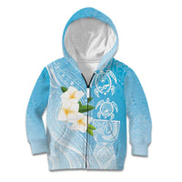 Personalized Guam Chamorro Kid Hoodie Turtles and Guasali Flowers