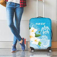 Personalized Guam Chamorro Luggage Cover Turtles and Guasali Flowers