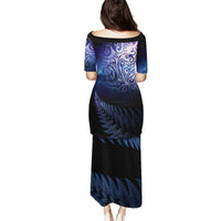 New Zealand Aotearoa Matariki Puletasi Starry Silver Fern LT7 - Polynesian Pride